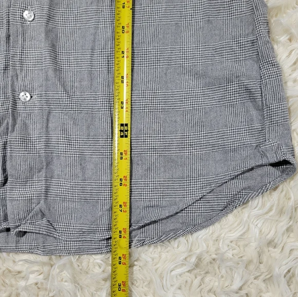 Pini Parma Classic Gray Linen Shirt Made In Italy Size 15 Neck - Picture 10 of 16